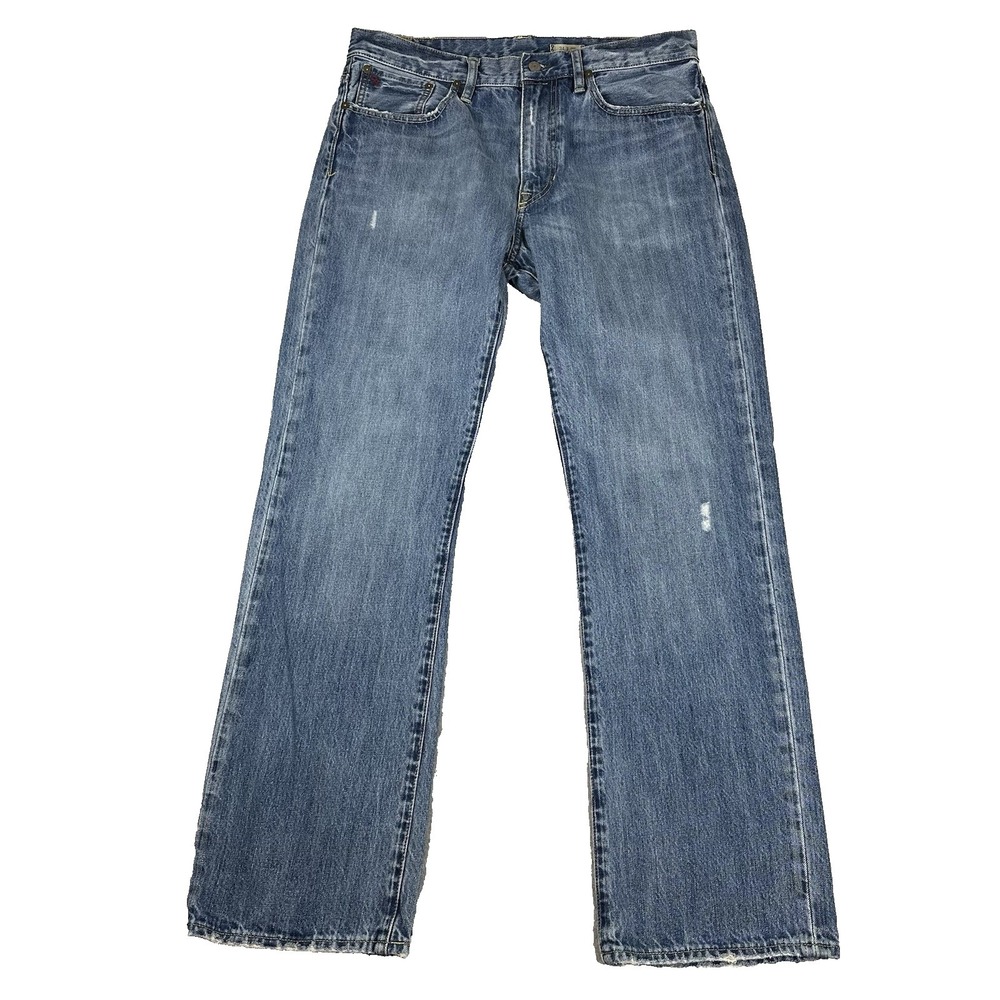 Polo Ralph Lauren Men's Vintage 67 Authentic Denim Jeans Medium Wash 34 x 32 Y2K